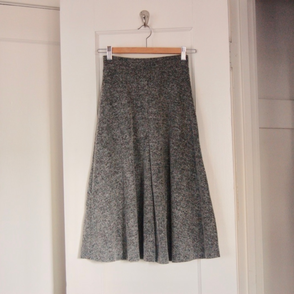 Zara Winter Collection Mid-Length Grey Herringbone
